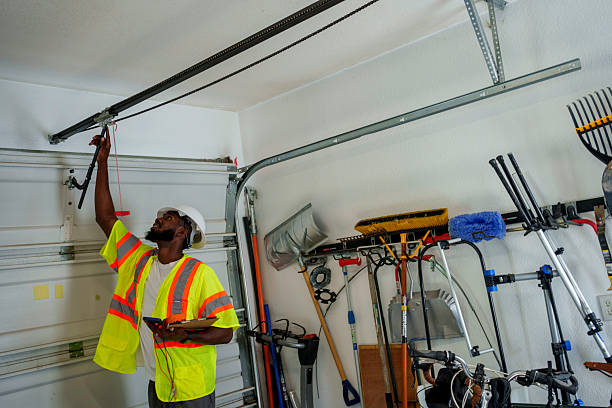 Professional Garage Door Roller Replacement technician working in Summit, NJ